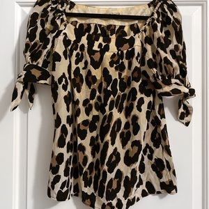 Nanette Lepore Leopard Print Blouse
